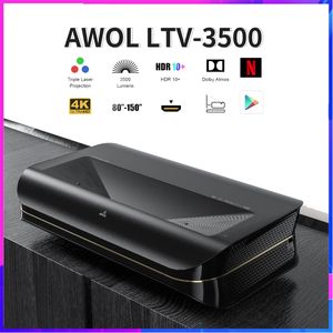 AWOL LTV-3500 Beamer 4K Android DLP Projector Ultra Short Throw Laser Projector 3500 Lumens