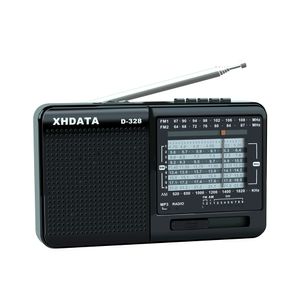 Radio XHDATA D328 FM AM SW Lettore MP3 portatile a onde corte con jack per scheda TF Ricevitore 4Ω3W 230830