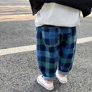 Trousers Boys Pants 2023 Elastic Waist Ankle Length Loose Straight Palid Cotton Soft Simple Casual Comfortable Designable Kids Spring 230830