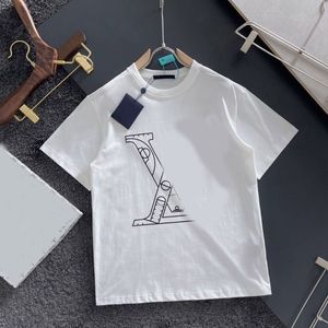 Atacado Verão Homens Mulheres Designer Camisetas Soltas Oversize Tees Vestuário Moda Tops Homem Casual Peito Carta Camisa Luxo Rua Shorts Manga Roupas Mens Camisetas