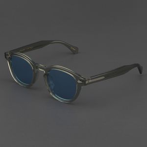 Modne okulary przeciwsłoneczne ramy okulary przeciwsłoneczne Man Johnny Depp Lemtosh spolaryzowane okulary słońca Kobieta luksusowa marka vintage frame frame niebieski gogle noktowizyjne 230830