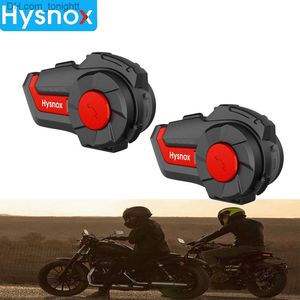 Hysnox 1000m Motorcykel BT Trådlös Bluetooth Waterproof Helmet Intercom Headset FM Radio Interphone 3 Riders Motor Bike Q230830