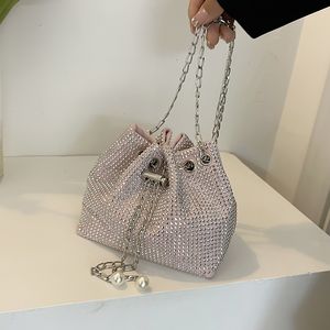 Вечерние сумки женские модные бриллианты ковша сумки ретро жемчужную цепю