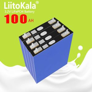 Liitokala 3.2V 100AH ​​LIFEPO4 Batteri Cell 12V 24V Electric RV Golf Car Outdoor Solar Energy laddningsbar