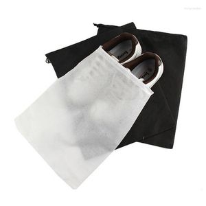 Storage Bags Non Woven Fabric Shoe Bag Dust-proof Shoes Travel Portable Cover Drawstring Tote H332