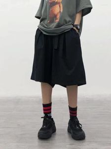 Shorts femininos harajuku streetwear oversize carga mulheres estilo japonês na altura do joelho calças hippie punk calças largas perna verão