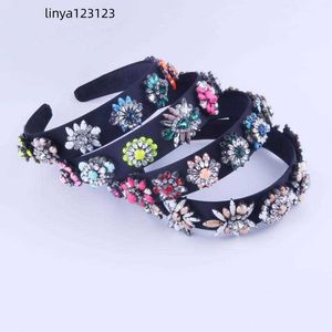 Hair Clips Shourouk Fashion Exaggerated Tassel Rhinestone Flower Headband For Women Hoop Gift Bridal Wedding Accessorie 227