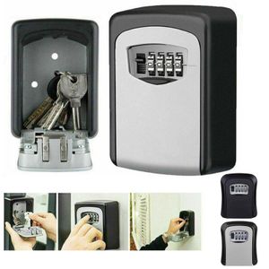 Outros acessórios de segurança Wall Mount Key Storage Secret Box Organizador 4 Dígitos Combinação Senha Código Bloqueio No Home Safe 230830