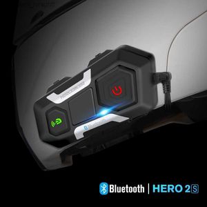 HEROBIKER Motorcycle Intercom Waterproof 1200M Bluetooth Intercom Helmet Headset Moto Headset Wireless Headset Interphone Q230830
