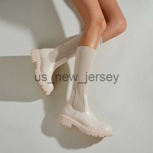 Сапоги женские коленные носки высокие носки Boot PU