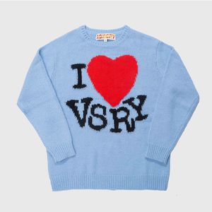 Men's Sweaters American Vintage Harajuku love letter graphics Men's winter sweater Pullover Unisex Y2K women white Knitted Oversized Sweater 230829