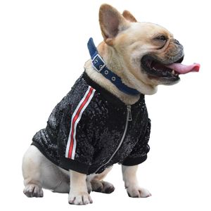 Pet Dog Jacket Coat Trendy Faldo Chenery Teddy Puppy Windproof Sequins Solid Color Warm Spring Autumn Outerwear