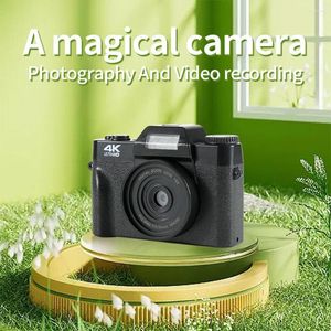 الكاميرات الرقمية 4K HD Retro Camcorder Auto Focus 48MP تسجيل الكاميرا المضادة للهزاع المحمول USB 2.0 دعم TF