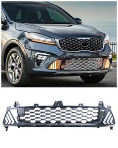 Grade de radiador para kia sorento 2018-2020 12v led carro drl amortecedor dianteiro luzes grill meio net lâmpada em torno da guarnição capa