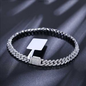 2023 Prezzo a buon mercato Passare Diamond Tester 6mm 925 Sterling Silver Vvs Moissanite Iced Out Gioielli Hip Hop Bracciale a maglia cubana Uomo Donna