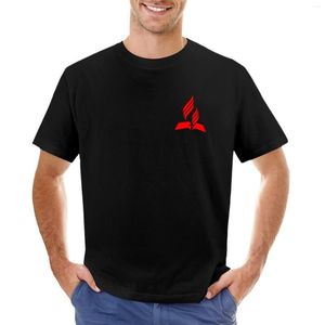 メンズタンクトップ7日目のアドベンティストレッドシャツマスクステッカーTシャツヘビー級T Thirts for Men for Men