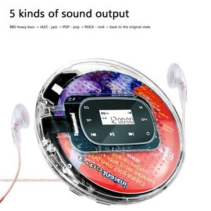 CD Player YRQ90 с 35 -мм проводными наушниками Small Music Support TF Card Digital Display Touch Button Walkman 230829