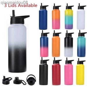 Tumblers 12oz 18oz 32oz 40oz Large Capacity Water Bottle Travel Sport Thermal Flask Stainless Steel Vacuum Insulated Hydroes Thermos Mug HKD230830