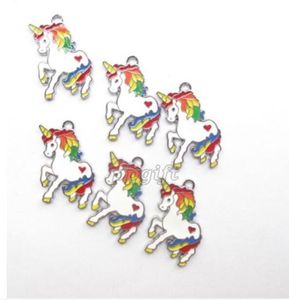 Other wholesale 40pcs Popular white unicorn Metal Charm Pendant DIY Necklace Jewelry Making