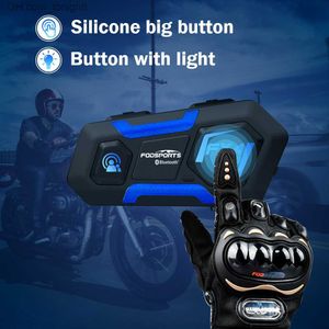 Fodsports FX4 Pro 4 Fahrer 1000 m Vollduplex-Gegensprechanlage Motorrad-Headset Helm-Gegensprechanlage Bluetooth 5.0 Intercomunicador Moto Q230830