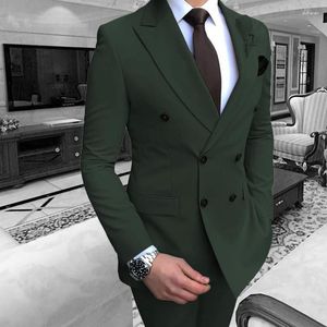Męskie garnitury men armia zielone formalne wesele biznesowe dla mężczyzny Blazer Groom Tuxedos Slim Fit Costume Homme Mariage