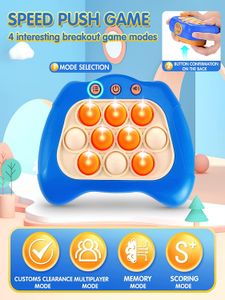Dekompresyjne zabawkowe puzzle Pop Light Up Game Fidget Toys For Kids Szybka konsola gier Bubble Symuluj zabawę Whack a Mole Toys Boys and Girls Prezenty 230829