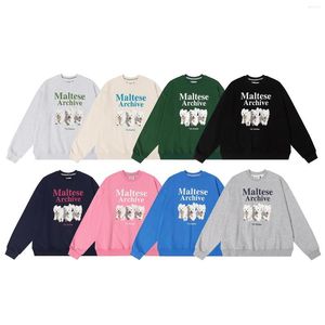 Men's Hoodies Three Dogs Print Loose Graphic Hoodie O Neck Sweatshirt Mens Women Couple Long Sleeve Casual Fashion Clothes