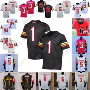 Jerseys de futebol da NCAA de Maryland Terrapins - variedade de jogadores, design autêntico, tecido de alta qualidade