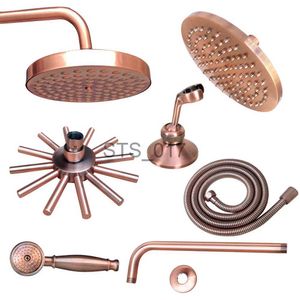 Bathroom Shower Heads Wall Mounted Antique Red Copper Finish Round Rain Shower Head Arm Shower Head Head Holder Bracket Shower Hose Nsh01 x0830