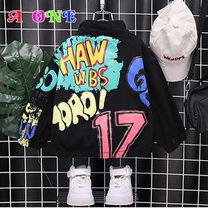 Jackets Baby Boy Jacket Spring Autumn Fashion Black Denim Kids Casual Clothing Clothes Letter 2T To 10T YRS 230830