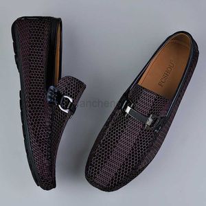 Dress Shoes New Fashion Men Genuine Leather Flats Comfortable Man Casual Shoes Slip on Male Outdoor Walking Shoes Luxury Brand Driving Shoes
