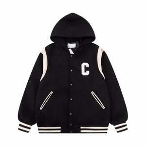 män jackor designer huva jackor bombare mens vindbrytare varsity mens baseball bokstav c lapptäck läder tianma broderi streetwear män