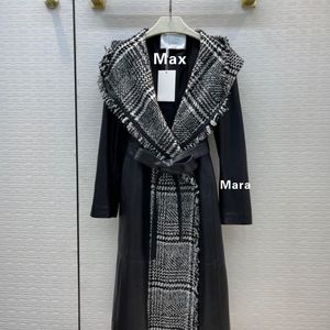 Max Letter Mara Designer Luxury Womens Trench Coats Body Letter Bur Print Jacket Kvinnlig Långgravar