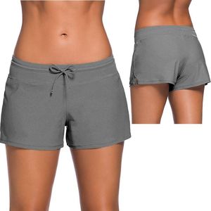 Conjunto de verão praia shorts nadar mulheres cintura alta bikini bottoms cuecas para natação separado maiô feminino troncos de natação