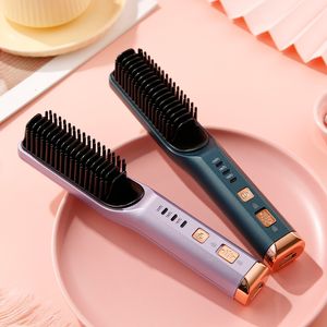 Hårrätare Luccica Straight Professional Quick Heated Electric Comb Personlig vård Multifunktionell frisyr 230829