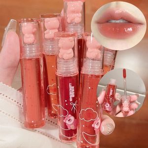 Lipstick Little Bear Crystal Frozen Strawberry Glossy Lip Glaze Mirror Whitening Nude Doodle Korean Makeup y2k Cosmetics Lipsticks 230829