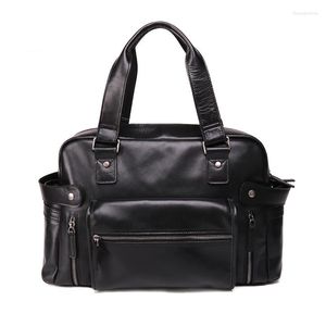 Evening Bags Fashion Shoulder Bag Retro Casual Genuine Leather High Quality Hand Luxury Clutch Man's Large Capacity Handbag Cowhide