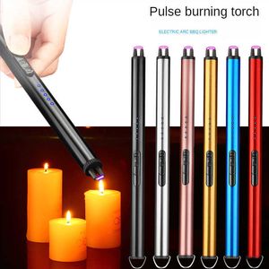 USB Arc Windproof Lighter Plasma Electric Pulse Kitchen Cooking Outdoor Barbecue Ignition Tool Cigarette Accessories 3XA8