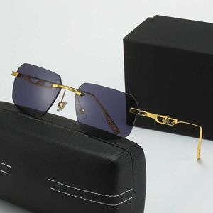 Fashion Mercedes-Benz top sunglasses rimless women Maybach's hollow leg personality street glasses Z39 with logo and box