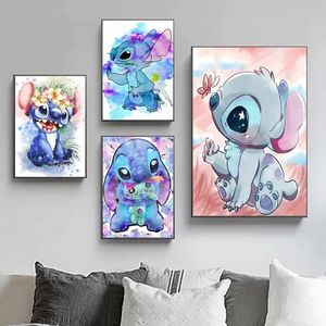 Cartoon Character Canvas målning tryck färg interstellar affischer väggkonst bilder för vardagsrum baby sovrum dekor cuadros ingen ram wo6