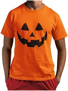Pumpkin Shirt Halloween Shirts for Men Scary Jack O Lantern Mens Costume