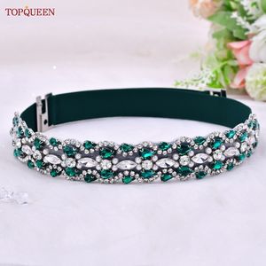 Belts TOPQUEEN S466-D Belts for Women Fashion Waist Elastic Ladies Band Dark Green Decoration Coat Sweater Dress Waistband 230830