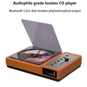 CD çalar Vintage HiFi Bluetooth 52 Yüksek ve Bas Ayarlanabilir Taşınabilir Sesli Pil IR IR uzaktan kumanda 230829