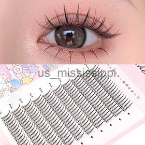 Fałszywe rzęsy AM Kształt Premade rzęsy Makeup Indywidualne rzęsy Klastry Klastry Lash Wispy Premade Rosyan Natural Fluffy Fałszywe rzęsy x0830