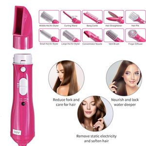 Володо дрэнд 10 в 1 продувочная сушилка щетка Volumizer Styler Curler Выпрямляющая сушковая расщепка воздух Электрия 230829