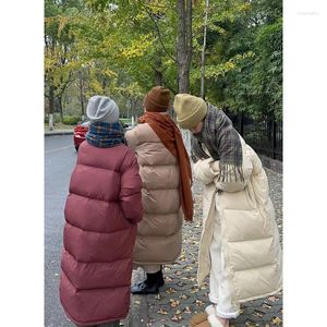 Frauen Trenchcoats Warme Ente Daunen Feder 2023 Weibliche Puffer Winter Outwear Frauen Khaki Lange Jacke Schwarz Mantel Mode Winddicht