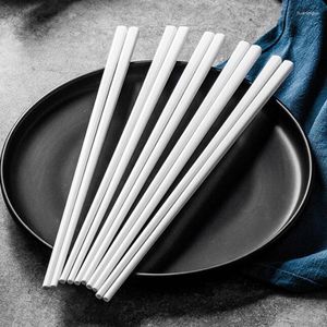 Pauzinhos 10 pares de porcelana branca não mofada e resistente à queda termoestabilidade saúde chop stick utensílios de cozinha