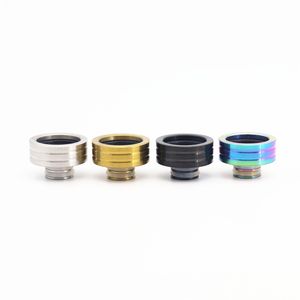 1Pcs 510 To 810 Drip Tip Heat Sink Adapter Stainless Steel Holder Filters Tank Accessory Straw Joint Black Silver Gold Rainbow