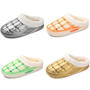 2023 Winter fleece thickened warm cotton men woman golden silver green orange black trend couple shoes