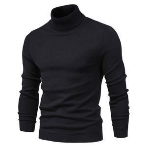 Men's Sweaters 10 Color Winter Turtleneck Warm Black Slim Knitted Pullovers Men Solid Casual Male Autumn Knitwear 230830